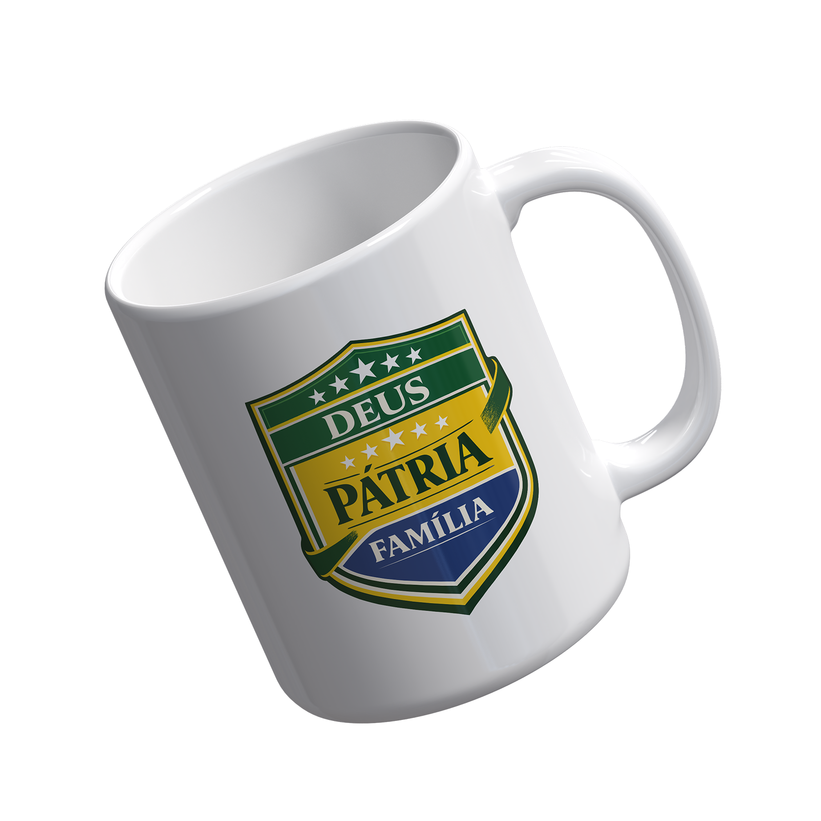Caneca Deus Pátria Família Personalizada